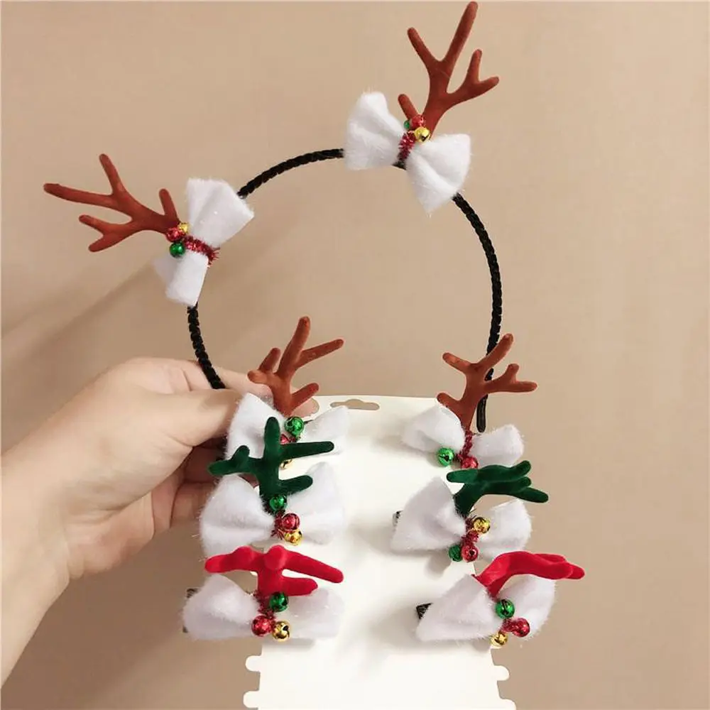 Elegant Trendy Bow Elk Ear Non-slip Bell Duckbill Side Clip Hairbands Women Hair Hoop Korean Christmas Barrettes
Elegant Trendy Bow Elk Ear Non-slip Bell Duckbill Side Clip Hairbands Women Hair Hoop Korean Christmas Barrettes