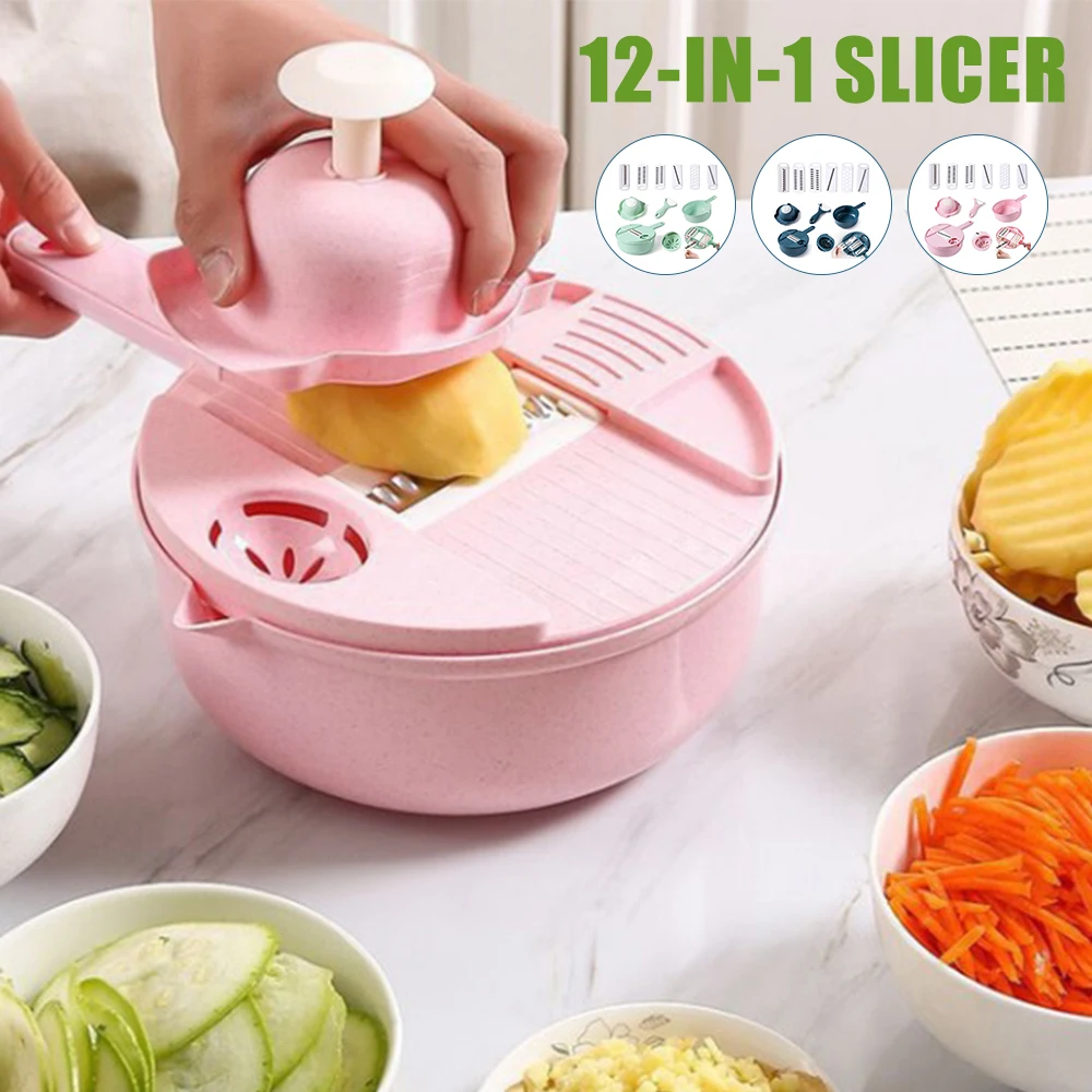 12Pcs Multifunction Manual Vegetable Slicer Potato Fruit Cutter Shredder Drain Basket Food Strainer Chopper Peeler Kitchen Tool
12Pcs Multifunction Manual Vegetable Slicer Potato Fruit Cutter Shredder Drain Basket Food Strainer Chopper Peeler Kitchen Tool