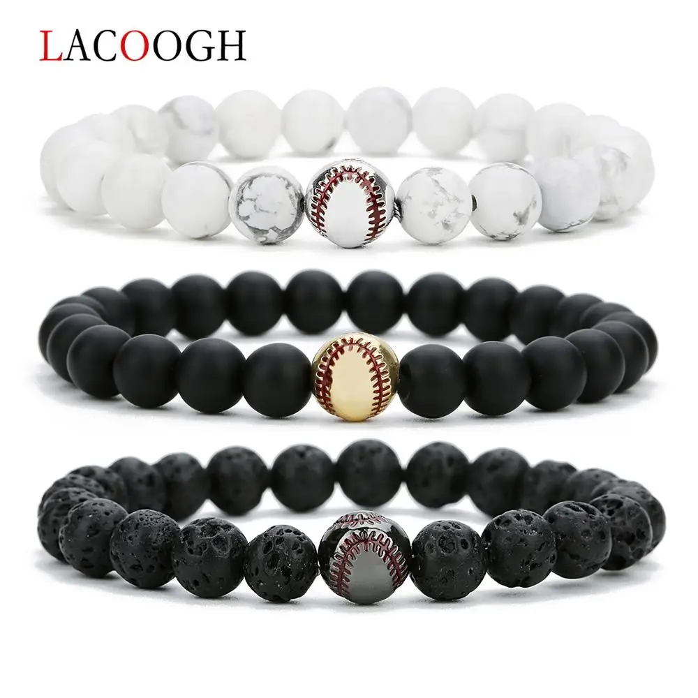 Drop Shipping Baseball Bracelet & Bangle 8mm Nature Stone Beads Charm Bracelet Pulseira Masculina Sport Jewelry Men's Jewelry
Drop Shipping Baseball Bracelet & Bangle 8mm Nature Stone Beads Charm Bracelet Pulseira Masculina Sport Jewelry Men's Jewelry