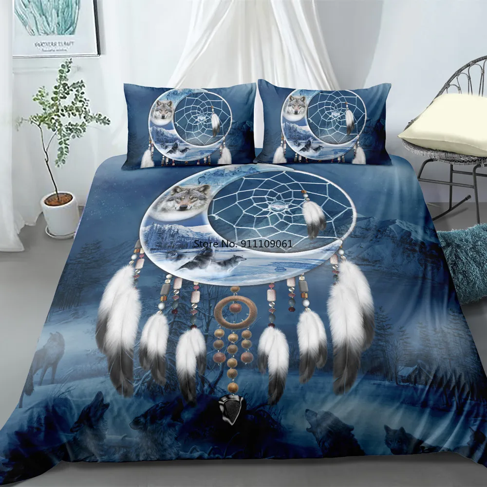 Boho Animal Duvet Cover Set King Size Bedding Sets 3d Wolf Print Bed Setswith Pillowcases Feather Dream Catcher Room Decoration
Boho Animal Duvet Cover Set King Size Bedding Sets 3d Wolf Print Bed Setswith Pillowcases Feather Dream Catcher Room Decoration