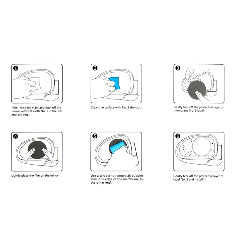 6 Pcs Car Rearview Mirror Protective Film Anti Fog Rain Window Clear Rainproof Rear View Mirror Protective Auto Accessories 
6 Pcs Car Rearview Mirror Protective Film Anti Fog Rain Window Clear Rainproof Rear View Mirror Protective Auto Accessories