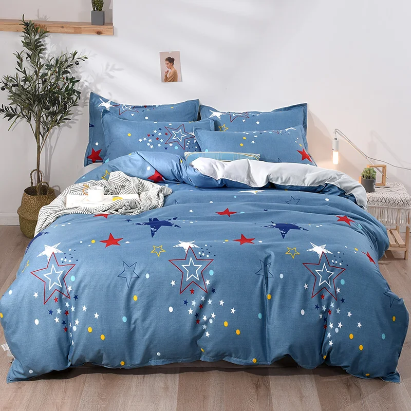 Shining Blue Stars Youthful Style Home Textile Duvet Cover Bed Sheet Pillow Case Single Double Queen King For Home Bedding Set
Shining Blue Stars Youthful Style Home Textile Duvet Cover Bed Sheet Pillow Case Single Double Queen King For Home Bedding Set