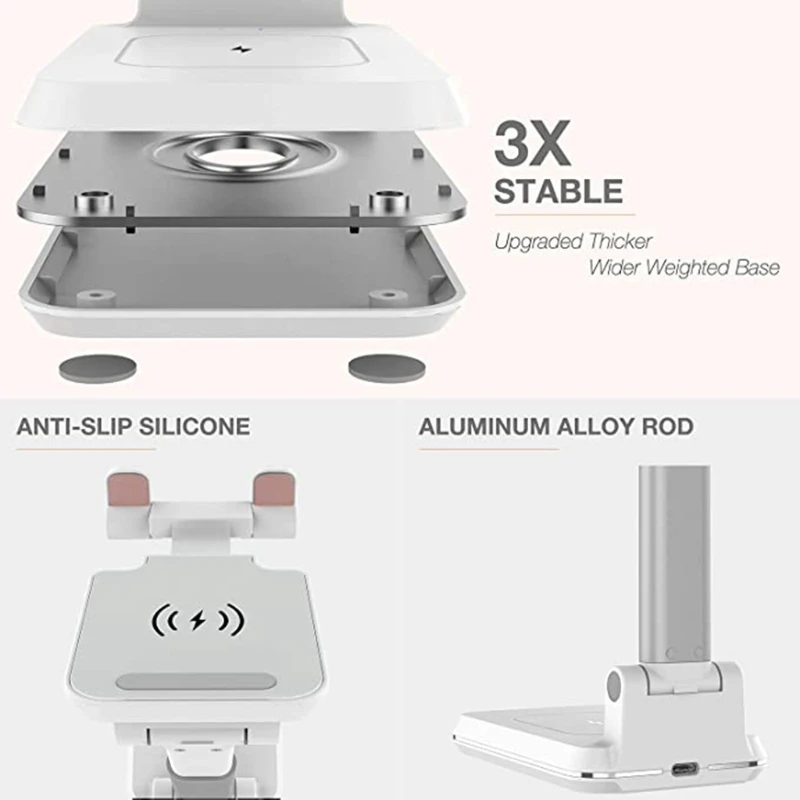 Wireless Charger 2 in 1 Dual Wireless Charging Stand Adjustable Phone Holder 10W Qi Fast Charger for Phone Air Pods Pro
Wireless Charger 2 in 1 Dual Wireless Charging Stand Adjustable Phone Holder 10W Qi Fast Charger for Phone Air Pods Pro