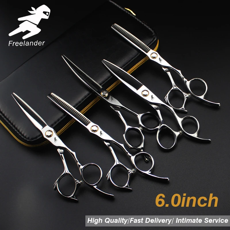 6 inch Professional hair Barber scissors set straight scissors and curved pieces hair care & styling
6 inch Professional hair Barber scissors set straight scissors and curved pieces hair care & styling