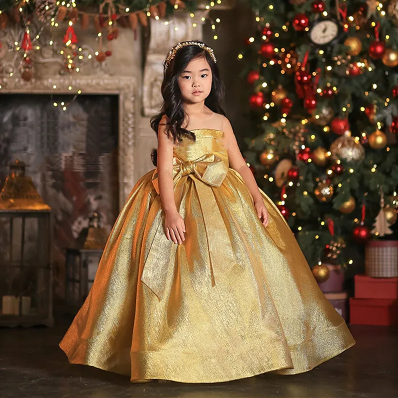 New Gold Glitter Jewel Neck Girls Pageant Dresses Sleeveless Formal Kids Party Gown Flower Girl Dresses Kids Christmas Wear
New Gold Glitter Jewel Neck Girls Pageant Dresses Sleeveless Formal Kids Party Gown Flower Girl Dresses Kids Christmas Wear