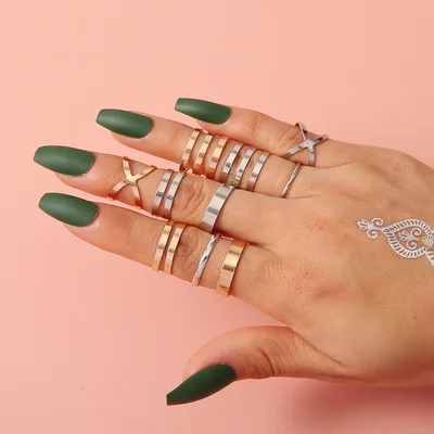 10Pcs/Set New Fashion Vintage Ring For Ladies Europe And America Online Celebrity Minimalist Metal Geometry Gold 2021 Style
10Pcs/Set New Fashion Vintage Ring For Ladies Europe And America Online Celebrity Minimalist Metal Geometry Gold 2021 Style