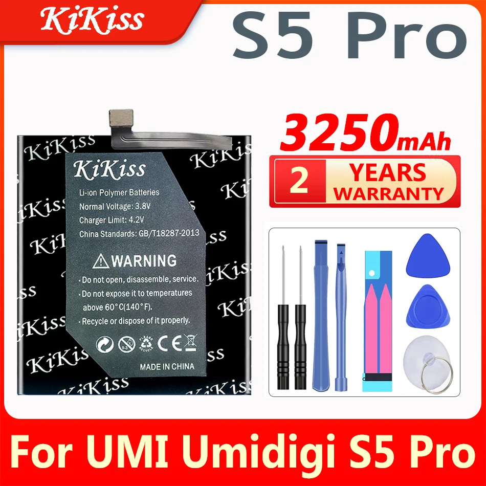 KiKiss 3250mAh Battery for UMI Umidigi S5 Pro S5Pro Battery100% New Replacement Parts Phone Accessory Accumulators With Tools
KiKiss 3250mAh Battery for UMI Umidigi S5 Pro S5Pro Battery100% New Replacement Parts Phone Accessory Accumulators With Tools