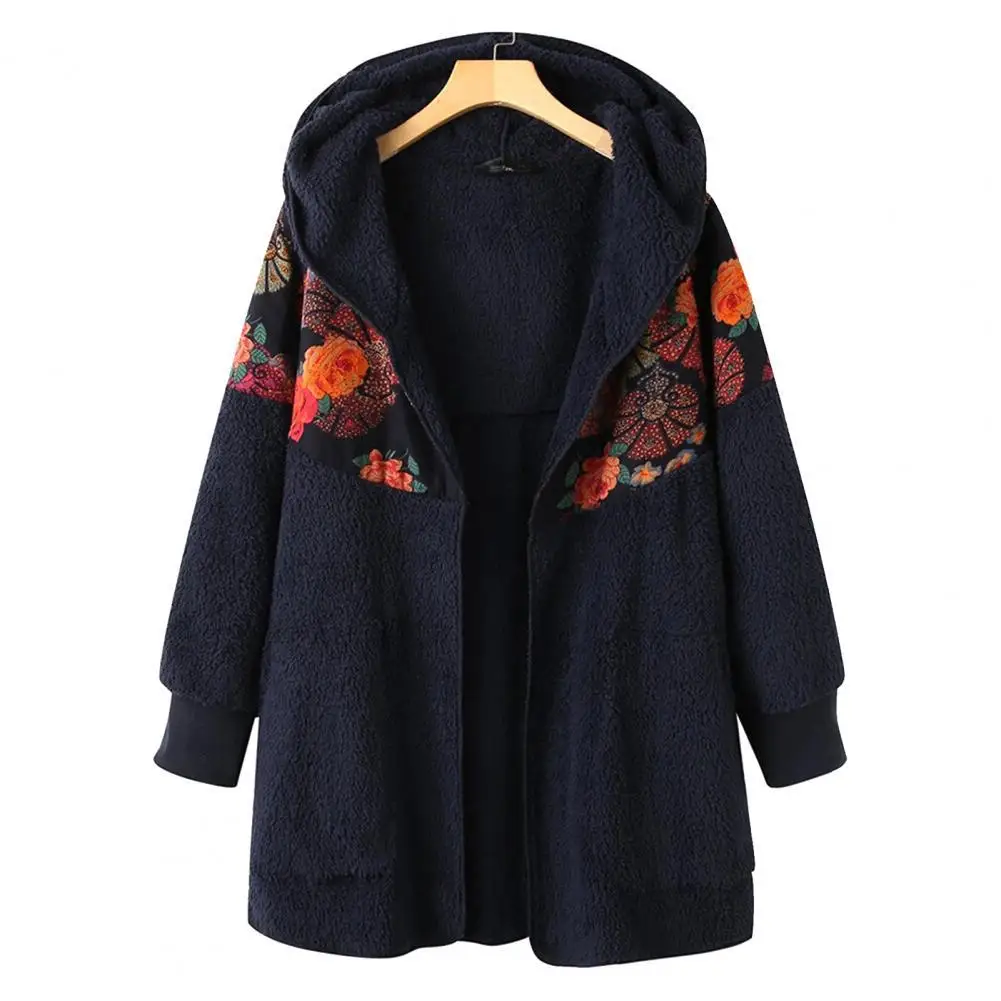 Women Jacket Cardigan Zipper Closure Ethnic Flower Print Hooded Fluffy Coat Winter Coat Stylish
Women Jacket Cardigan Zipper Closure Ethnic Flower Print Hooded Fluffy Coat Winter Coat Stylish