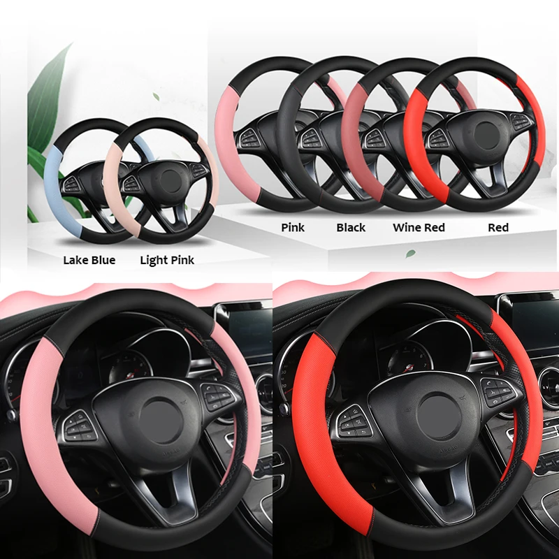6 Color Breathable Steering Wheel Cover Non-slip Steering Wheel Protector Four Season Universal Car Styling for Women Girl Men
6 Color Breathable Steering Wheel Cover Non-slip Steering Wheel Protector Four Season Universal Car Styling for Women Girl Men
