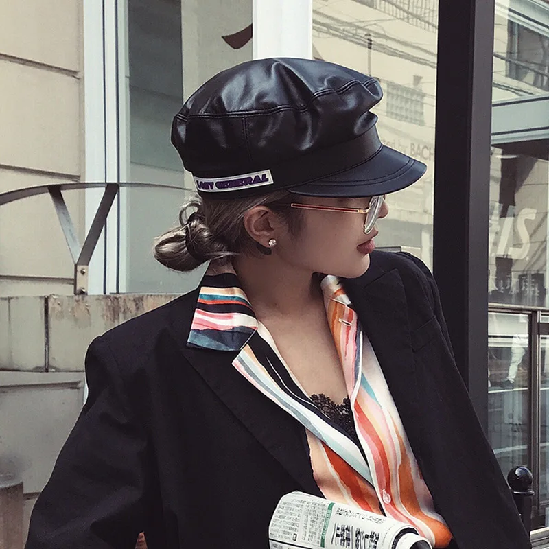 H7600 Women Black Beret Hat Men Spring Autumn PU Leather Thin Navy Berets Cap European American Retro Casual Short Eave Caps
H7600 Women Black Beret Hat Men Spring Autumn PU Leather Thin Navy Berets Cap European American Retro Casual Short Eave Caps