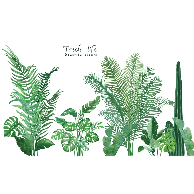 3d Tropical Green Plants Wall Stickers Living Room Background Wall Decor Creative Decal Nordic Bedroom Mural Art
3d Tropical Green Plants Wall Stickers Living Room Background Wall Decor Creative Decal Nordic Bedroom Mural Art