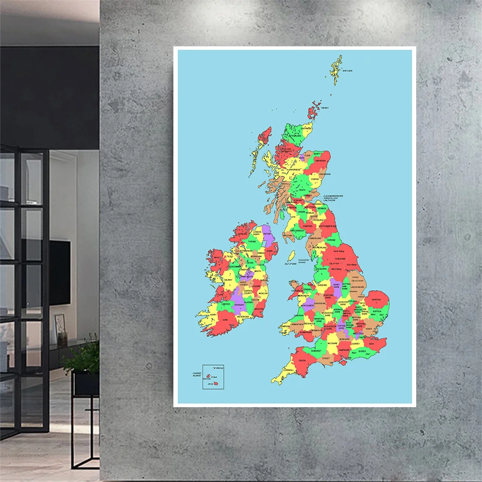 100*150cm The United Kingdom Map Wall Poster Non-woven Canvas Painting Living Room Home Decoration School Supplies
100*150cm The United Kingdom Map Wall Poster Non-woven Canvas Painting Living Room Home Decoration School Supplies