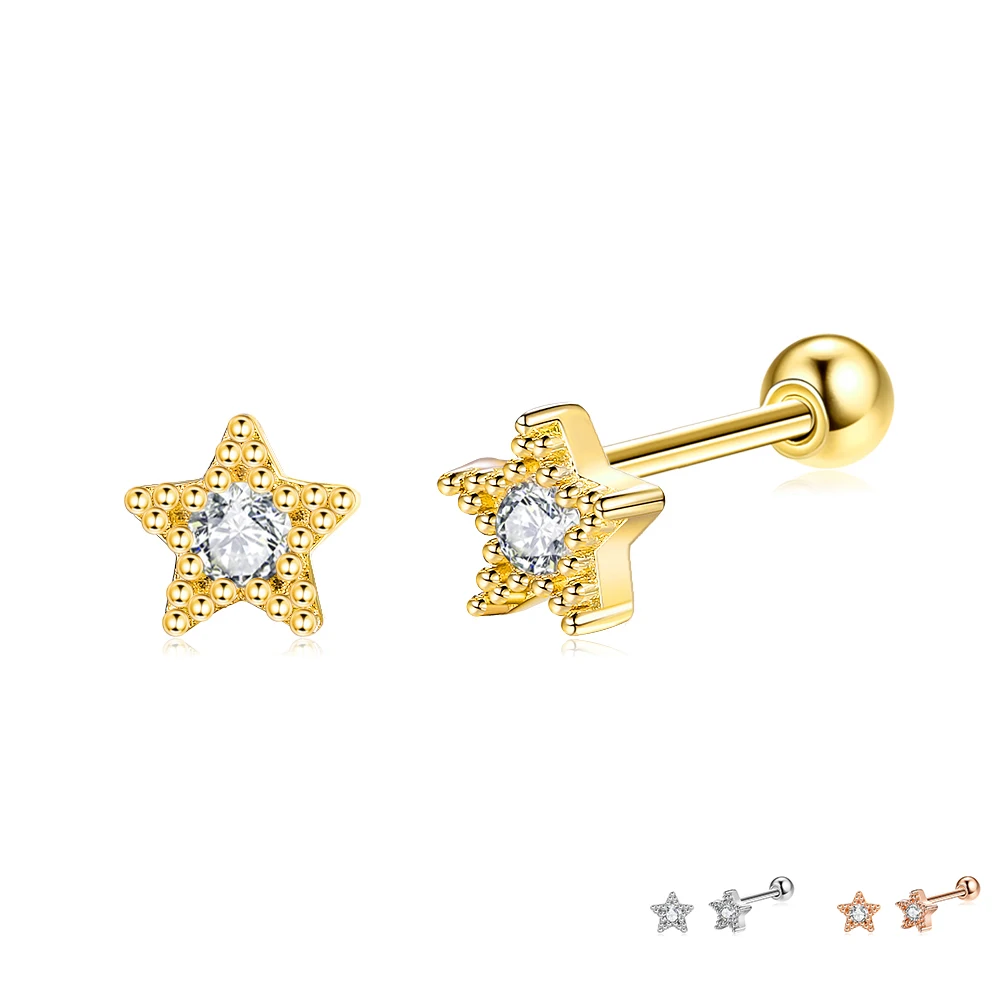 ZEMIOR Pentacle Stud Earring For Women S925 Sterling Silver Simple Trendy Style Earrings 3 Color Choose Egagement Party Jewelry
ZEMIOR Pentacle Stud Earring For Women S925 Sterling Silver Simple Trendy Style Earrings 3 Color Choose Egagement Party Jewelry