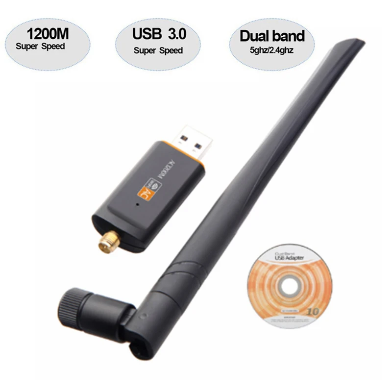 1200 Мбит/с двухдиапазонный 802.11ac USB 3,0 RTL8812BU беспроводной-AC 1200M Wlan USB Wifi Lan адаптер с антенной 6dBI
1200 Мбит/с двухдиапазонный 802.11ac USB 3,0 RTL8812BU беспроводной-AC 1200M Wlan USB Wifi Lan адаптер с антенной 6dBI
