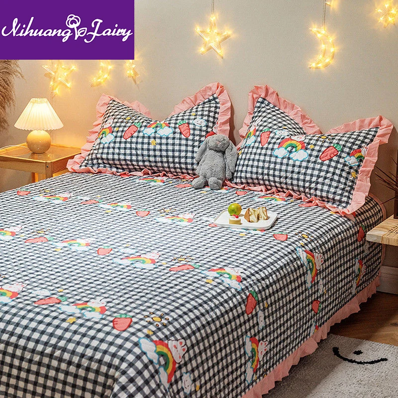 Cotton bed cover, thick quilted bed sheet, single tatami mat, pure cotton kang cover, double-sided three-piece set
Cotton bed cover, thick quilted bed sheet, single tatami mat, pure cotton kang cover, double-sided three-piece set