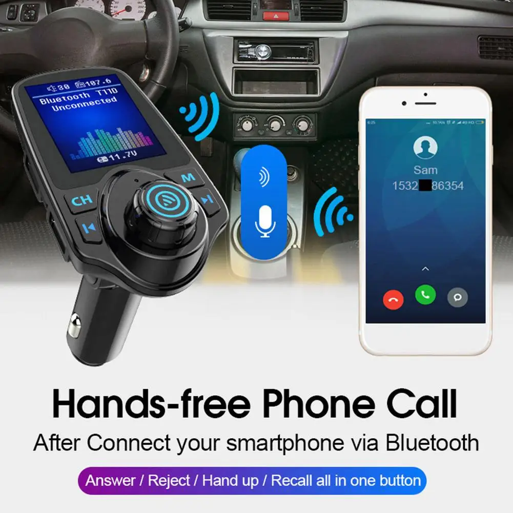 T11D 1.8 Inch MP3 Music Player Hands-free Call FM Transmitter Bluetooth Car Fast Charger 260000 Color Screen U-disk Car MP3
T11D 1.8 Inch MP3 Music Player Hands-free Call FM Transmitter Bluetooth Car Fast Charger 260000 Color Screen U-disk Car MP3