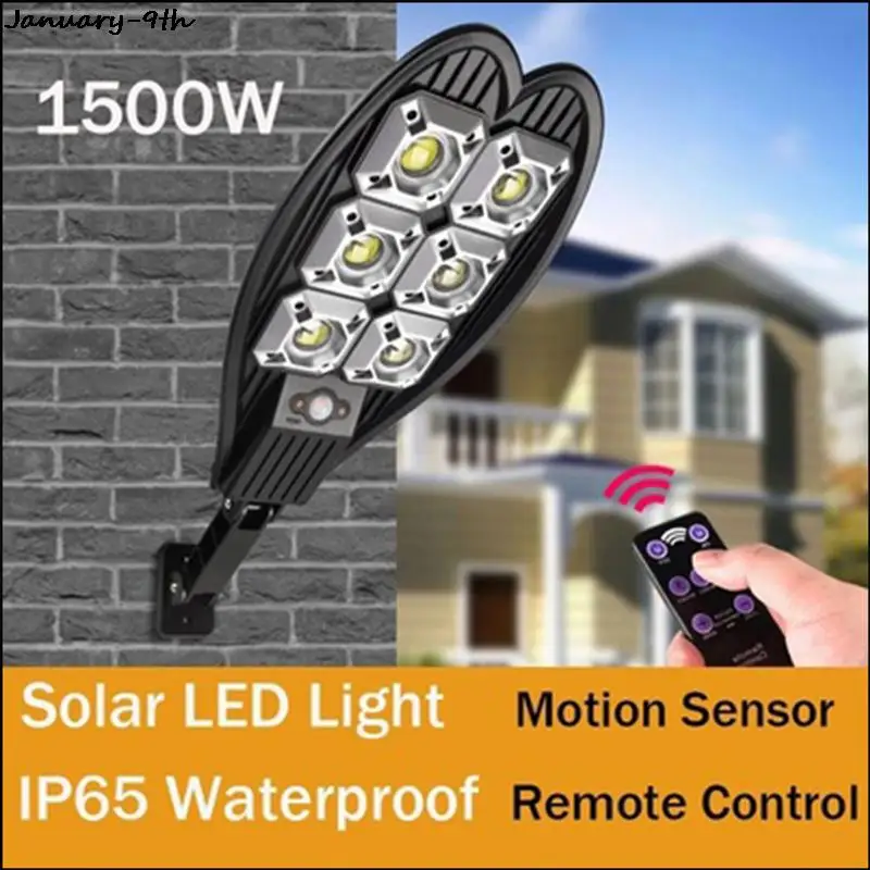 Solar LED Street Light Waterproof Smart Remote Control PIR Motion Sensor Lamp 1500W Outdoor Garden Security Wall Light
Solar LED Street Light Waterproof Smart Remote Control PIR Motion Sensor Lamp 1500W Outdoor Garden Security Wall Light