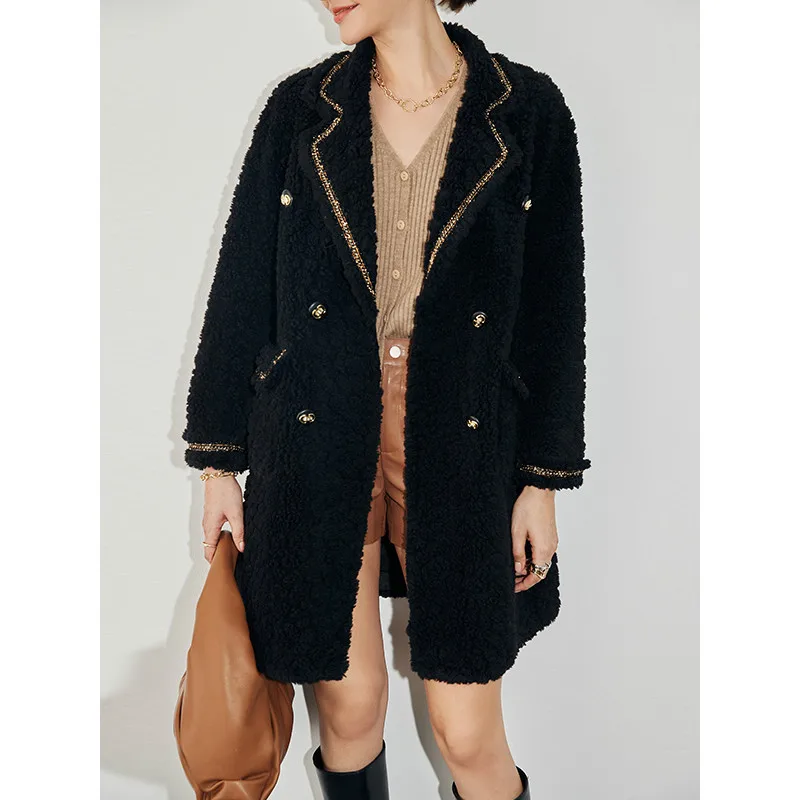 Thick Warm Fur Double Breasted Wide-waisted Long Winter Jacket Woman Parkas Wool Blends Turn-down Collar Coat Women
Thick Warm Fur Double Breasted Wide-waisted Long Winter Jacket Woman Parkas Wool Blends Turn-down Collar Coat Women