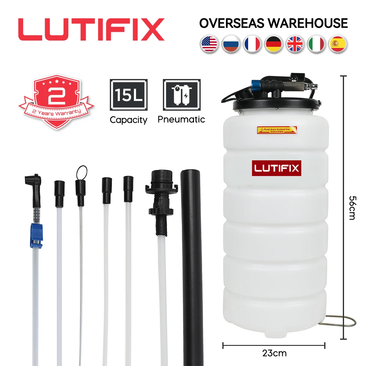 LUTIFIX 15L Pneumatic Oil Extractor Pump For Car Oil Change Vacuum Fluid Extractor Transmission Coolant Change Tool
LUTIFIX 15L Pneumatic Oil Extractor Pump For Car Oil Change Vacuum Fluid Extractor Transmission Coolant Change Tool