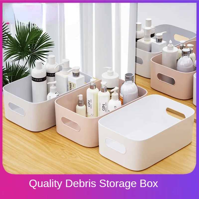 Desktop Storage Box, Cosmetics, Underwear, Sundries Plastic Storage Box Household Kitchen Bathroom Storage Box With Handle 
Desktop Storage Box, Cosmetics, Underwear, Sundries Plastic Storage Box Household Kitchen Bathroom Storage Box With Handle