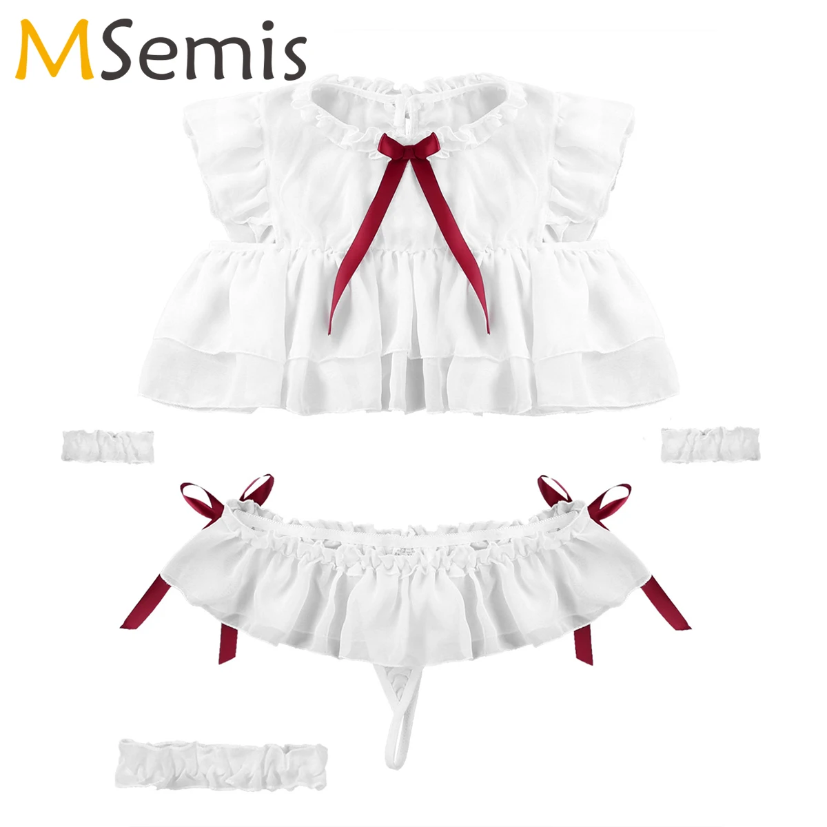 Women Ladies Cute Naughty Maid Pajamas Sexy Ruffled Chiffon Lingerie Set Erotic Cosplay Servant Costume Sexy Chemise Nightwear
Women Ladies Cute Naughty Maid Pajamas Sexy Ruffled Chiffon Lingerie Set Erotic Cosplay Servant Costume Sexy Chemise Nightwear