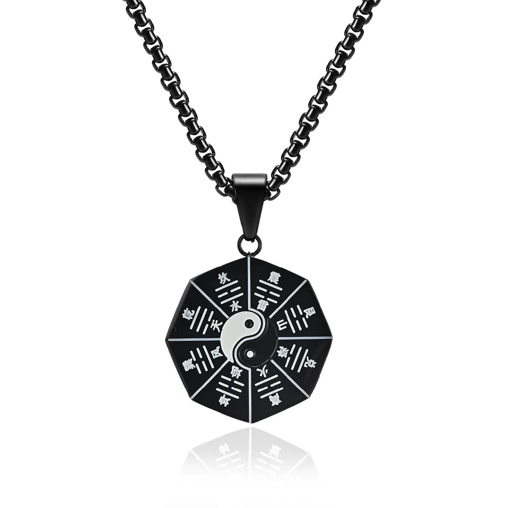 3 Colors Korean China Traditions Taoist Eight Tai Chi Diagram Chain Pendant Necklace Stainless Steel Amulet Man Souvenir Present
3 Colors Korean China Traditions Taoist Eight Tai Chi Diagram Chain Pendant Necklace Stainless Steel Amulet Man Souvenir Present
