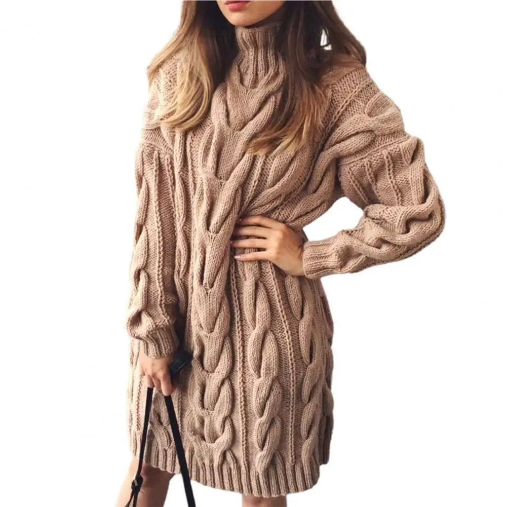 Women Sweater Solid Color Casual Stylish Warm Knitted High Collar Twisted Jumpers Long Sweater Ladies Pullovers Autumn
Women Sweater Solid Color Casual Stylish Warm Knitted High Collar Twisted Jumpers Long Sweater Ladies Pullovers Autumn