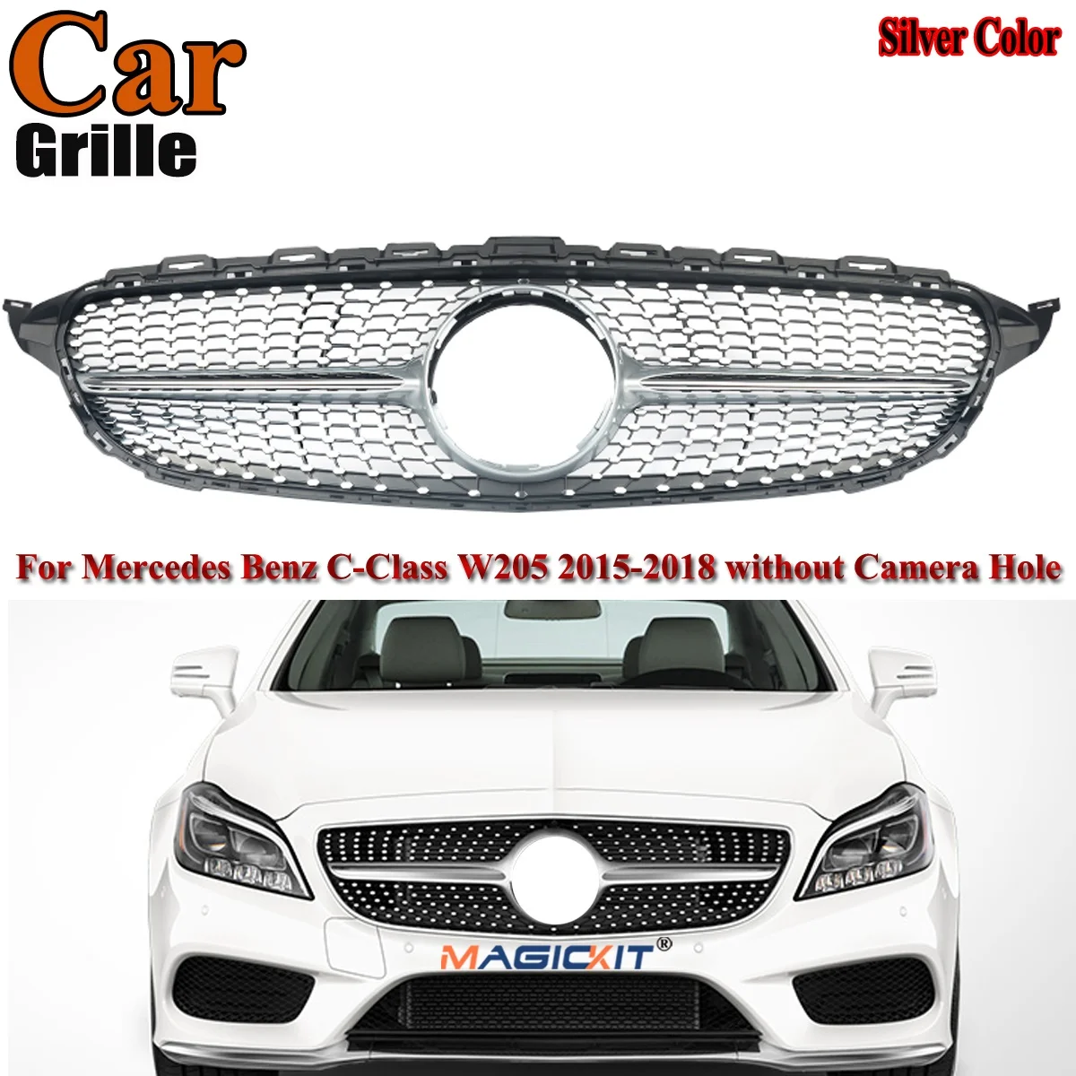 Бриллиантовая передняя решетка радиатора MagicKit для 15-18 MERCEDES W205 C CLASS C250 C300 AMG
Бриллиантовая передняя решетка радиатора MagicKit для 15-18 MERCEDES W205 C CLASS C250 C300 AMG