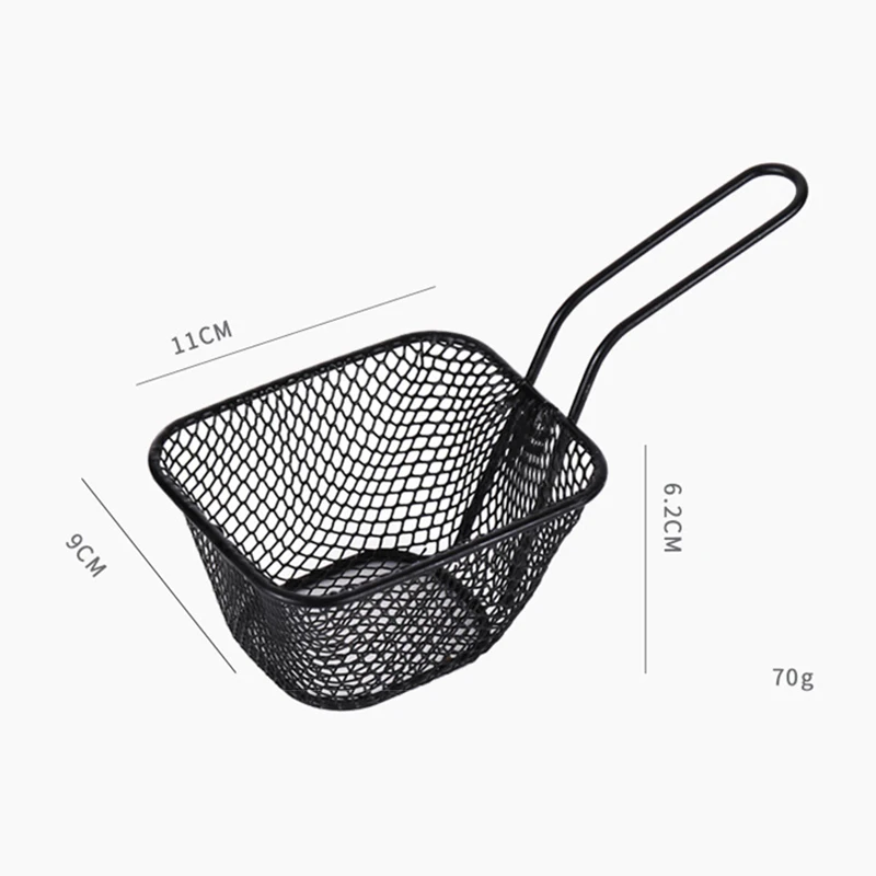 5PCS Stainless Steel French Fries Mini Basket 9*11*6.2cm Square French Fry Holder Multicolor for Chips Fried Food DAG-sh
5PCS Stainless Steel French Fries Mini Basket 9*11*6.2cm Square French Fry Holder Multicolor for Chips Fried Food DAG-sh