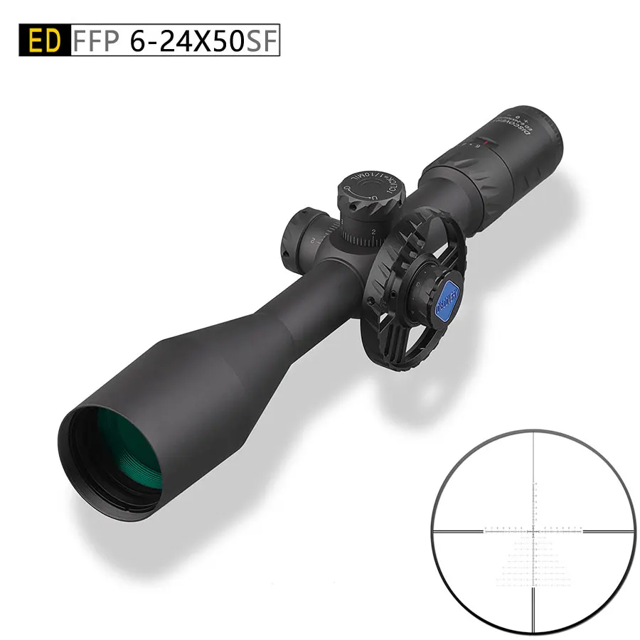 Discovery ED 6-24X50SFIR FFP Tactical Precision Riflescope Illuminated Reticle Long Range Hunting Optics Shooting Scope Fit .308
Discovery ED 6-24X50SFIR FFP Tactical Precision Riflescope Illuminated Reticle Long Range Hunting Optics Shooting Scope Fit .308