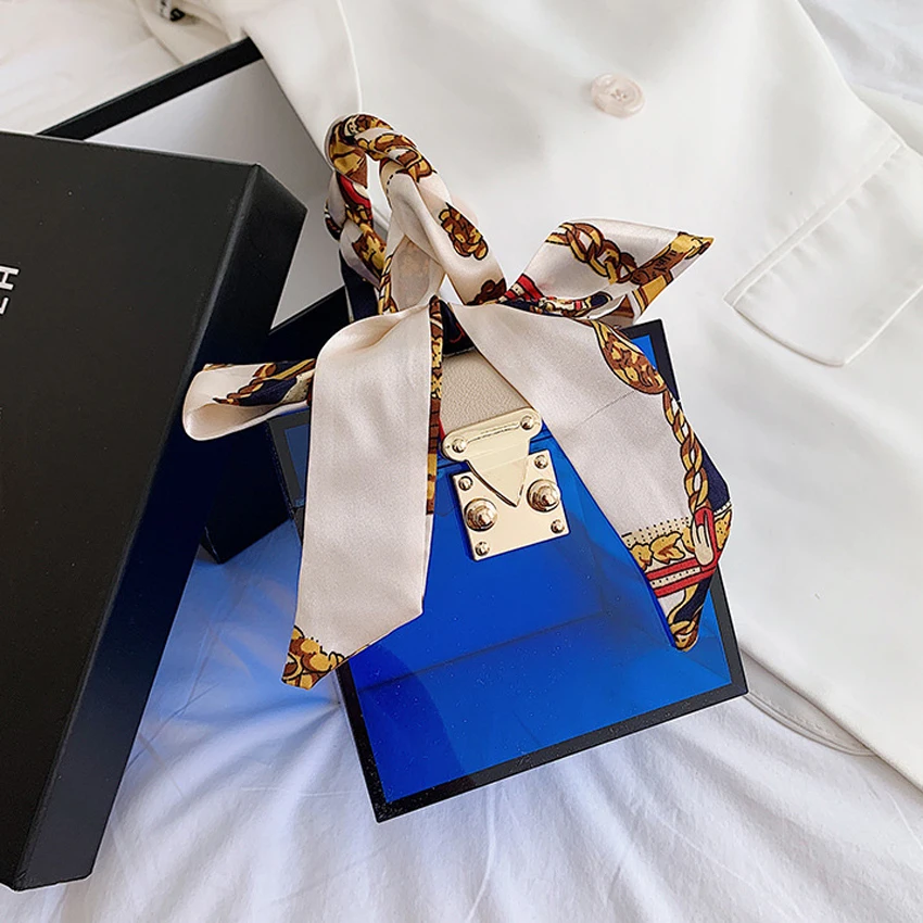 TOYOOSKY Scarf Handle Acrylic Box Style Female Fashion Purses and Handbags Women Casual Totes Shoulder Bag Designer Bag 2020
TOYOOSKY Scarf Handle Acrylic Box Style Female Fashion Purses and Handbags Women Casual Totes Shoulder Bag Designer Bag 2020