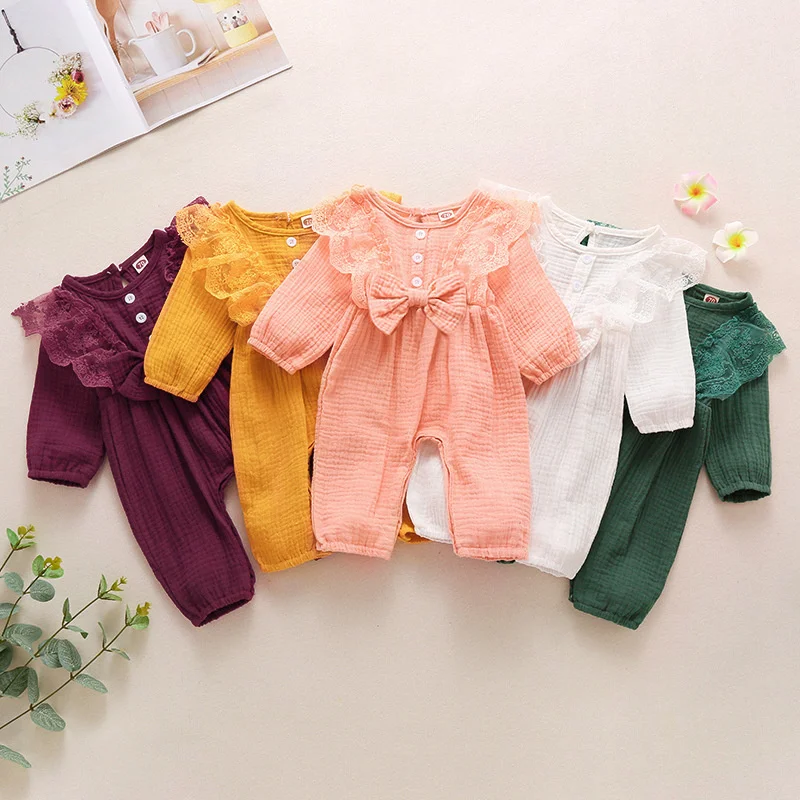 Fashion Baby Romper Autumn Children's Single-breasted Bow Solid Color Bodysuit Girl Non-hooded Long Sleeve Cotton Infant Clothes
Fashion Baby Romper Autumn Children's Single-breasted Bow Solid Color Bodysuit Girl Non-hooded Long Sleeve Cotton Infant Clothes
