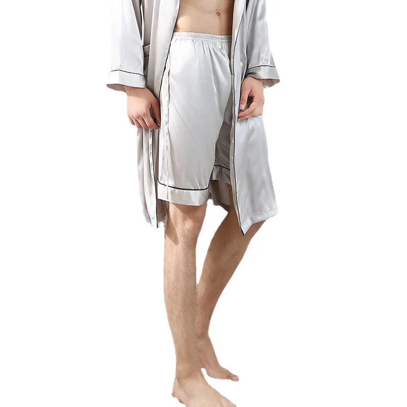 Silk Pajamas Men's Ice Silk Single Shorts Men's Pajamas Summer Loose-fitting Home Clothes Men
Silk Pajamas Men's Ice Silk Single Shorts Men's Pajamas Summer Loose-fitting Home Clothes Men