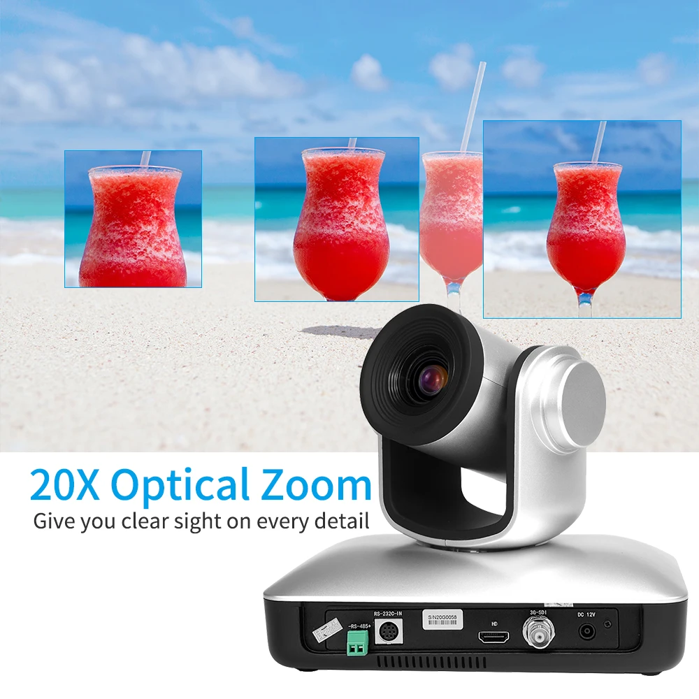 Full HD 1080P Video Conference Aibecy Cam 20X Optical 12X Digital Zoom Auto Focus PTZ Camera for Business Live
Full HD 1080P Video Conference Aibecy Cam 20X Optical 12X Digital Zoom Auto Focus PTZ Camera for Business Live