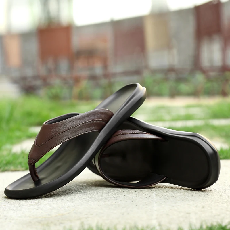 Slipper Rubber Sole Leather Flip Flops For Men Slipers Soft Summer Slippers Massage Mens Slide Chancla Hombre 45 Men's
Slipper Rubber Sole Leather Flip Flops For Men Slipers Soft Summer Slippers Massage Mens Slide Chancla Hombre 45 Men's