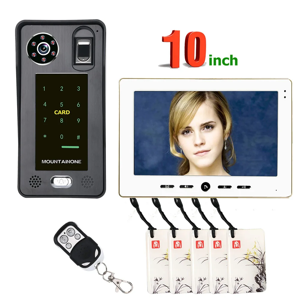 10inch Fingerprint IC Card Video Door Phone Intercom Doorbell With Door Access Control System Night Vision Security CCTV Camera
10inch Fingerprint IC Card Video Door Phone Intercom Doorbell With Door Access Control System Night Vision Security CCTV Camera