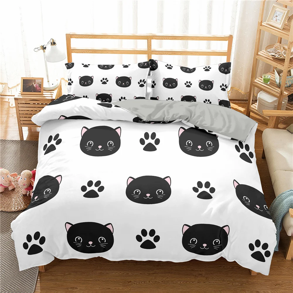 3D Print Luxury Bedding Sets Letters Animal Cartoon Cat Cute Duvet Cover Pillowcase 2/3pcs Twin Queen King Size Bed Clothes Home 
3D Print Luxury Bedding Sets Letters Animal Cartoon Cat Cute Duvet Cover Pillowcase 2/3pcs Twin Queen King Size Bed Clothes Home