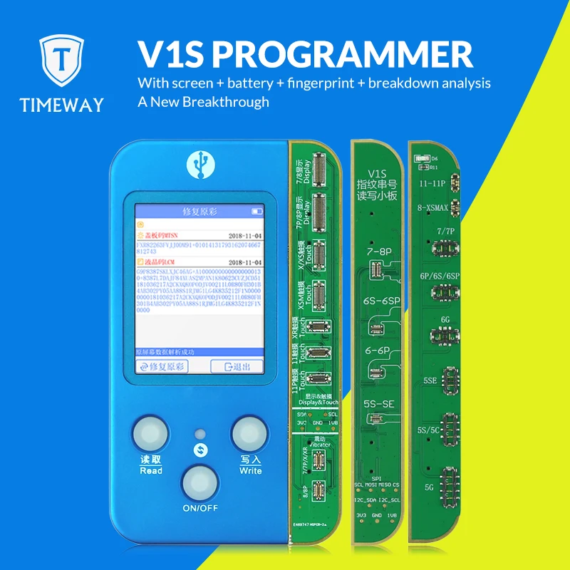 Программатор V1S для iphone X, 7, 7P, 8, 8P, считыватель кода для iphone XS, XR, 11, 11PRO, 11 PROMAX, сканер отпечатков пальцев, 4 в 1
Программатор V1S для iphone X, 7, 7P, 8, 8P, считыватель кода для iphone XS, XR, 11, 11PRO, 11 PROMAX, сканер отпечатков пальцев, 4 в 1