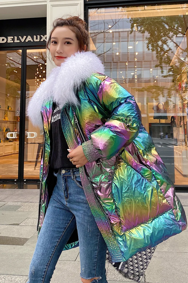 Winter Women Long Glossy Down Parkas 2020 Fashion Real Fur Collar Bright Coat Thick Warm Puffer Jacket Waterproof Snow Outwear
Winter Women Long Glossy Down Parkas 2020 Fashion Real Fur Collar Bright Coat Thick Warm Puffer Jacket Waterproof Snow Outwear