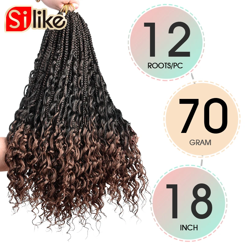 18 Inch Crochet Box Braids 12Strands/lot Pre-looped Synthetic Braiding Hair Extension Messy Bohemian Braids For Black Women
18 Inch Crochet Box Braids 12Strands/lot Pre-looped Synthetic Braiding Hair Extension Messy Bohemian Braids For Black Women