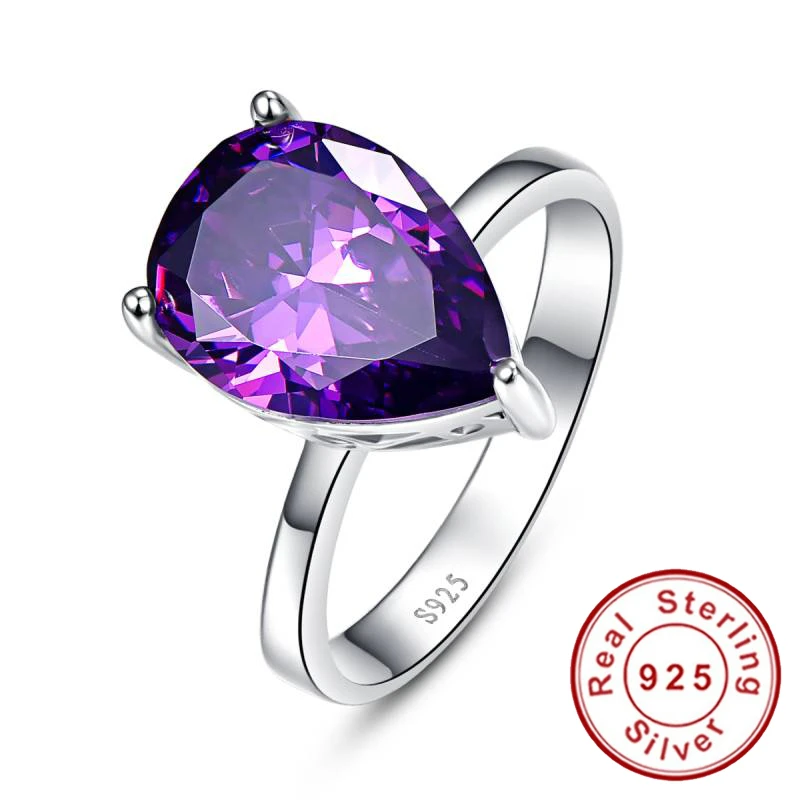 Elegant Waterdrop Amethyst Pearl Cut 925 Sterling Silver Promise Wedding Ring 8.8 Carats Love Engagement Rings for Women 
Elegant Waterdrop Amethyst Pearl Cut 925 Sterling Silver Promise Wedding Ring 8.8 Carats Love Engagement Rings for Women