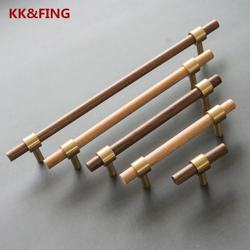 KK&FING Wood Brass Cabinet Handles Kitchen Door Knobs Drawer Pulls Beech Wooden Handles For Furniture Hardware Brass Knob
KK&FING Wood Brass Cabinet Handles Kitchen Door Knobs Drawer Pulls Beech Wooden Handles For Furniture Hardware Brass Knob