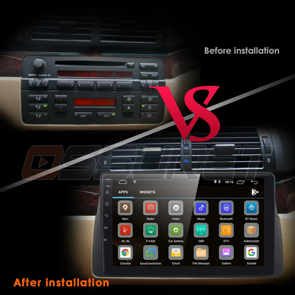 9"Screen Android 10 Car Radio for BMW E46 M3 318i 320i 325i with MirrorLink No DVD auto multimedia Stereo Navi RDS DVR SWC BT SD
9"Screen Android 10 Car Radio for BMW E46 M3 318i 320i 325i with MirrorLink No DVD auto multimedia Stereo Navi RDS DVR SWC BT SD