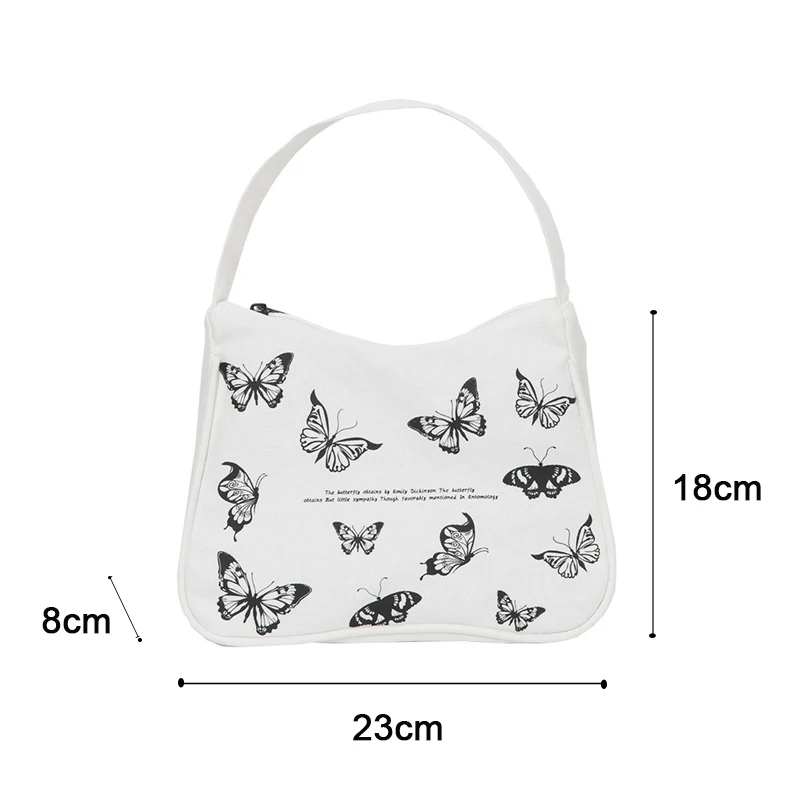 Canvas Women's Handbags Butterfly Printed Shoulder Bags Ladies Underarm Bag Zipper Half Moon Bags Cotton Cloth Messenger Bags
Canvas Women's Handbags Butterfly Printed Shoulder Bags Ladies Underarm Bag Zipper Half Moon Bags Cotton Cloth Messenger Bags