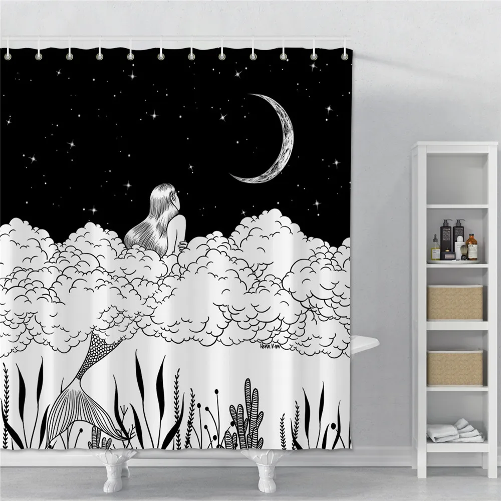 Moon Night Printed Shower Curtain Waterproof Bathroom Shower Curtains Polyester Fabric Shower Curtain With Hooks For Bathroom
Moon Night Printed Shower Curtain Waterproof Bathroom Shower Curtains Polyester Fabric Shower Curtain With Hooks For Bathroom