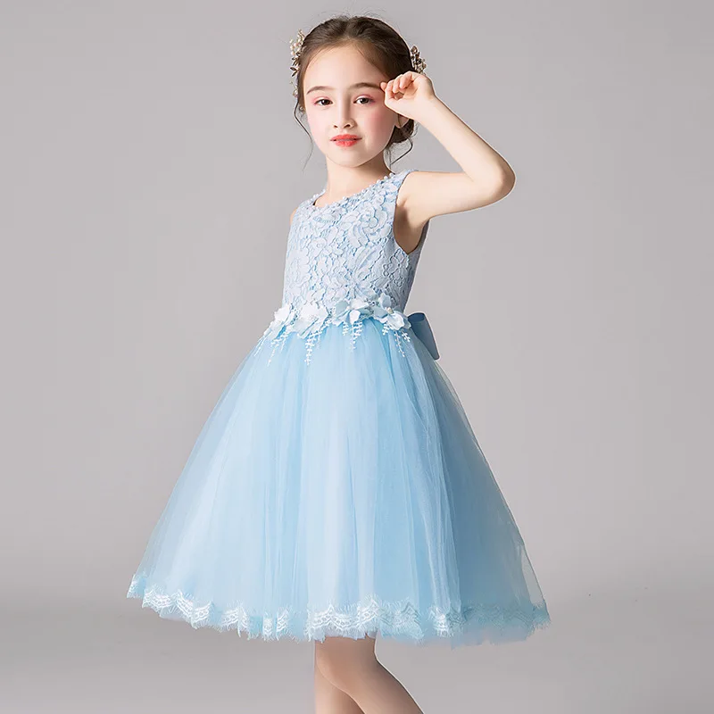 Girls Princess Dresses Summer Girl Sleeveless Lace Bow Party Dress Flower Girl Costumes Kids Clothes 3-12 Years Children Dresses 
Girls Princess Dresses Summer Girl Sleeveless Lace Bow Party Dress Flower Girl Costumes Kids Clothes 3-12 Years Children Dresses