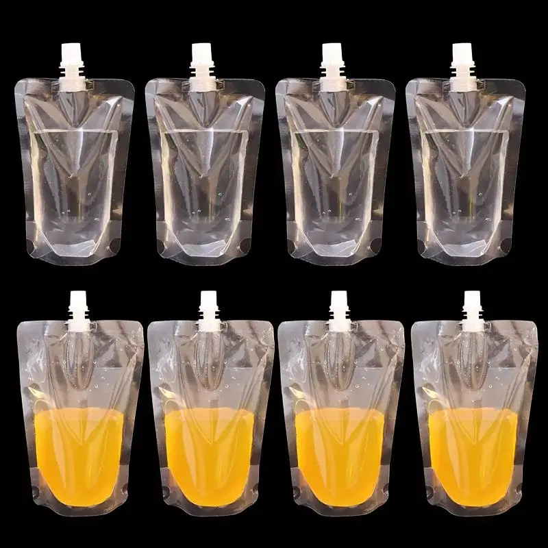 10pcs Concealable And Reusable Liquor Pouches flask Stand up Spout Beverage Packaging Bags Fruit Milk Juice Bag 
10pcs Concealable And Reusable Liquor Pouches flask Stand up Spout Beverage Packaging Bags Fruit Milk Juice Bag