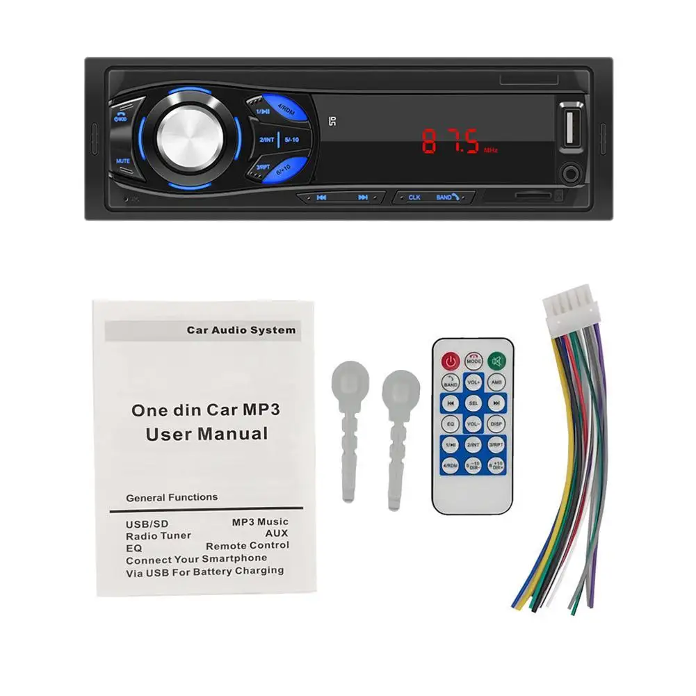 Car Stereo Receiver 1DIN In-Dash Car Radios 12V Bluetooth Remote Autoradio Recorder MP3 FM Controller With Transmitter
Car Stereo Receiver 1DIN In-Dash Car Radios 12V Bluetooth Remote Autoradio Recorder MP3 FM Controller With Transmitter