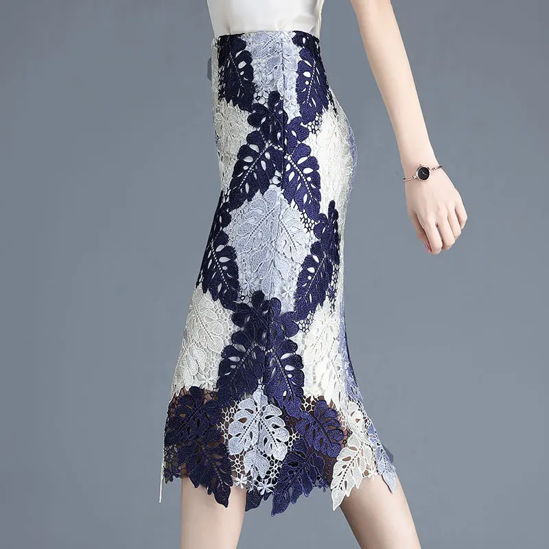 Women High Waist and Mid-length Design Hollow Out Skirts 2021 Printed Lace Sexy Slim Skirt Summer New Female Elegant Clothes OL
Women High Waist and Mid-length Design Hollow Out Skirts 2021 Printed Lace Sexy Slim Skirt Summer New Female Elegant Clothes OL