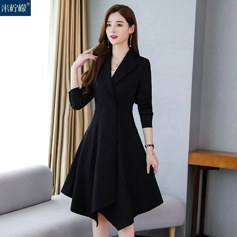 Suit Collar Windbreaker Women 2021 Spring Autumn Female Clothing New Slim Waist Temperament Jacket Solid Ccolor Trench Coat W61
Suit Collar Windbreaker Women 2021 Spring Autumn Female Clothing New Slim Waist Temperament Jacket Solid Ccolor Trench Coat W61
